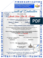 Certificate of Dedication - Ramos