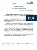 Membrane Lipids Lecture Notes PDF