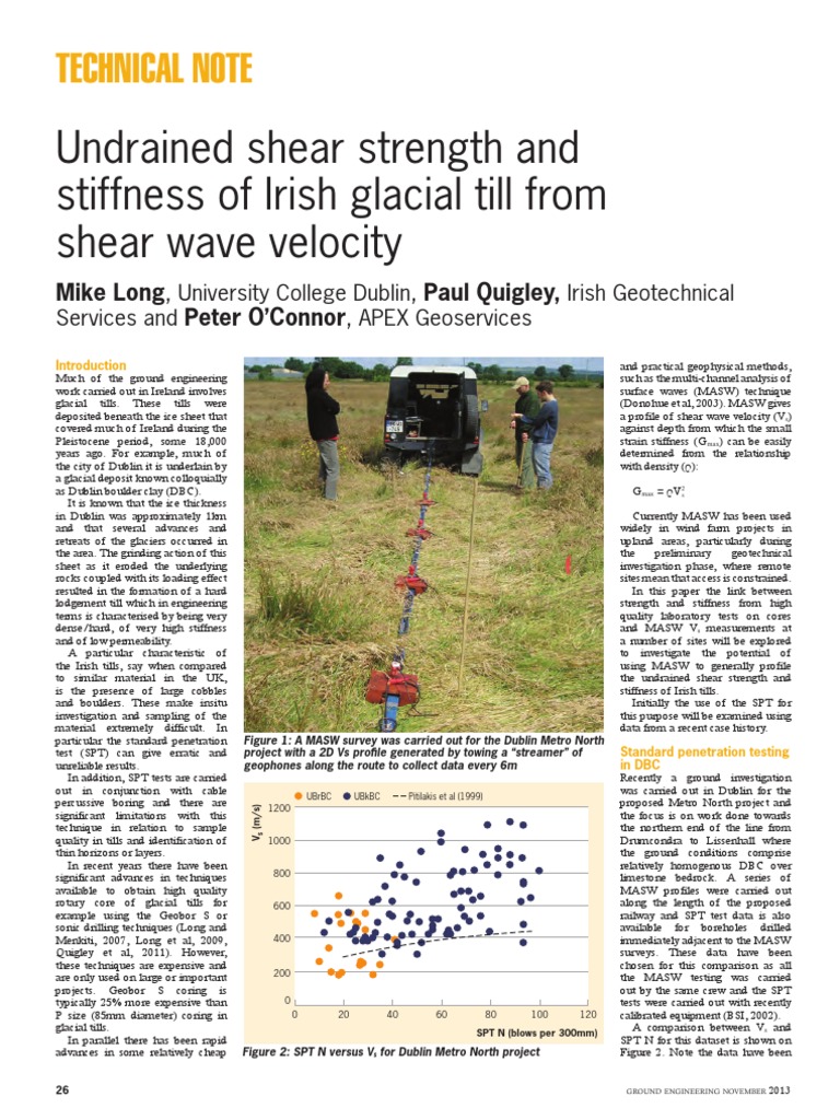 Irish Glacial Till: Shear Strength Analysis | PDF | Geotechnical ...