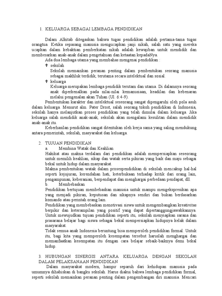 Peran Keluarga dalam Pendidikan | PDF