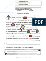 Evaluación bimestral lengua castellana colegio Alirio Vergel Pacheco