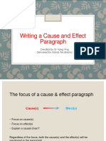 Cause and Effect Paragraph