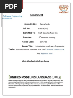 Unified Modeling Language (Uml) : Assignment