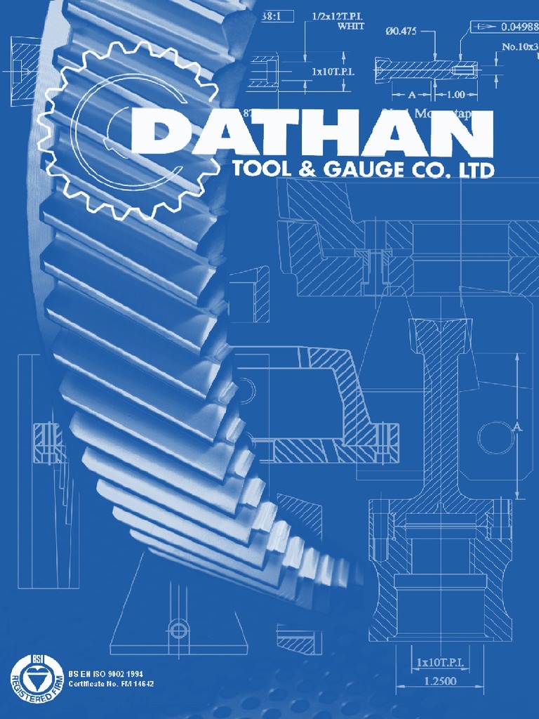 Dathan Gear Cutter Specifications Guide | PDF | Gear | Metalworking