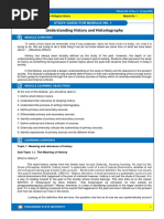 Understanding History and Historiography: Study Guide For Module No. 1