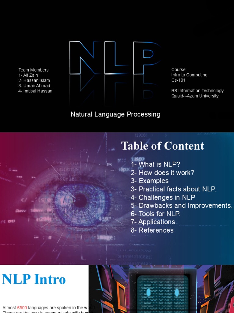 Overview of Natural Language Processing | PDF | Intelligence (AI ...