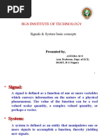 Bgs Institute of Technology: Signals & System Basic Concepts