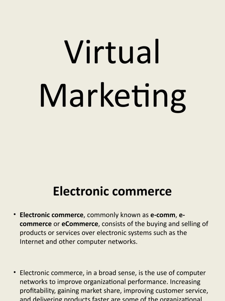 Understanding Virtual Marketing Basics | PDF | Electronic Business ...