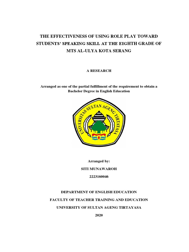 Role Play's Impact on 8th Grade Speaking Skills | PDF | Fluency | Speech