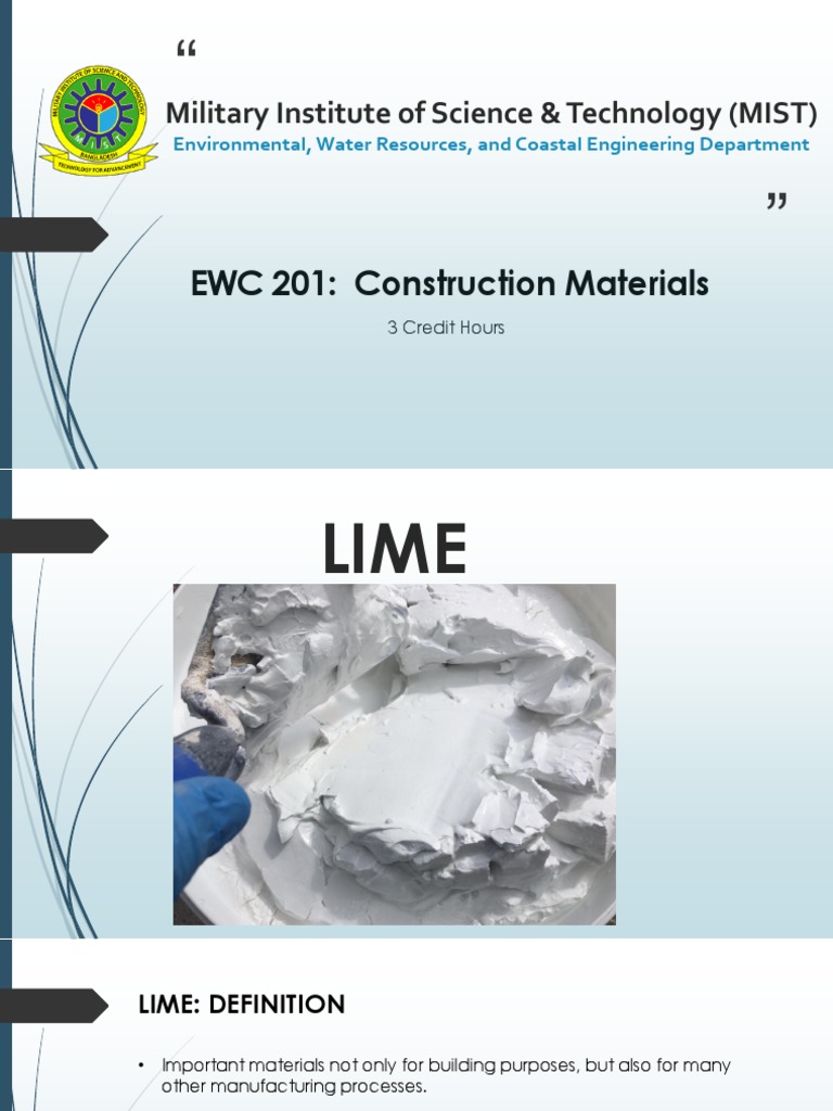 Understanding the Properties and Uses of Lime in Construction Materials