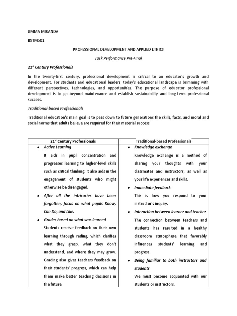 Task Performance Pre Final Pdae Pdf Teachers Learning