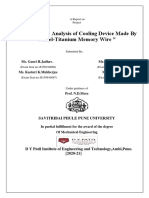 Performance Analysis of Cooling Device Made by NICKEL-TITANIUM MEMORY WIRE