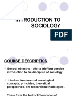 INTRODUCTION TO SOCIOLOGY Orientation