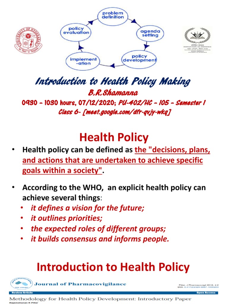 Overview of Health Policy Making | PDF | Policy | Health Policy