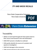 Traceability and Mock Recall