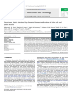 Structured Lipids Obtained by Chemical Interesterification of Olive Oil & Palm Stearin