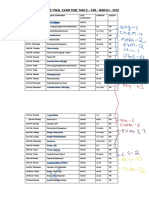 IGCSE Timetable 2022 Feb March