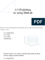 B) 3-D Plotting by Using Matlab