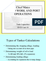 Chief Mates Cargo Work and Port Operations: Tank Capacities HND Unit 10