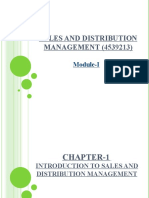 Sales and Distribution MANAGEMENT (4539213) : Module-I