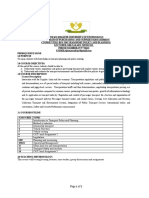 BPS 3203 Transport Planning and Policy Courseoutline