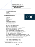 Course Outline - Administrative Law 2021-2022