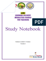 Study Notebook: Learning Delivery Modalities Course For Teachers