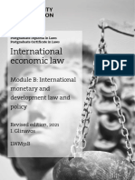 International Economic Law: Module B: International Monetary and Development Law and Policy