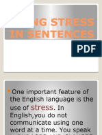 Using Stress in Sentences