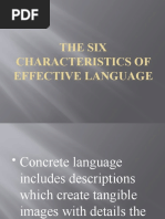 The Six Characteristics of Effective Language