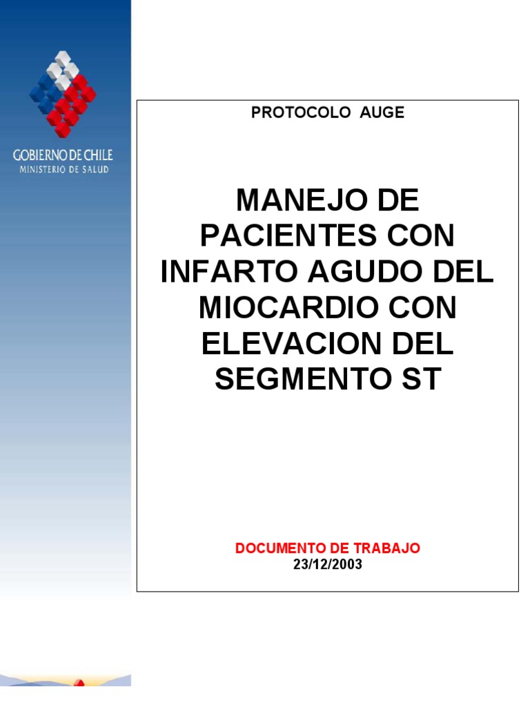 Protocolo de Manejo del IAM ST Elevado | PDF | Infarto de miocardio ...