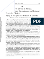 The Effect of Errors in Means, Variances, and Covariances On Optimal Portfolio Choice