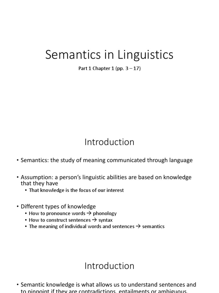 Understanding Semantics in Linguistics | PDF | Semiotics | Word