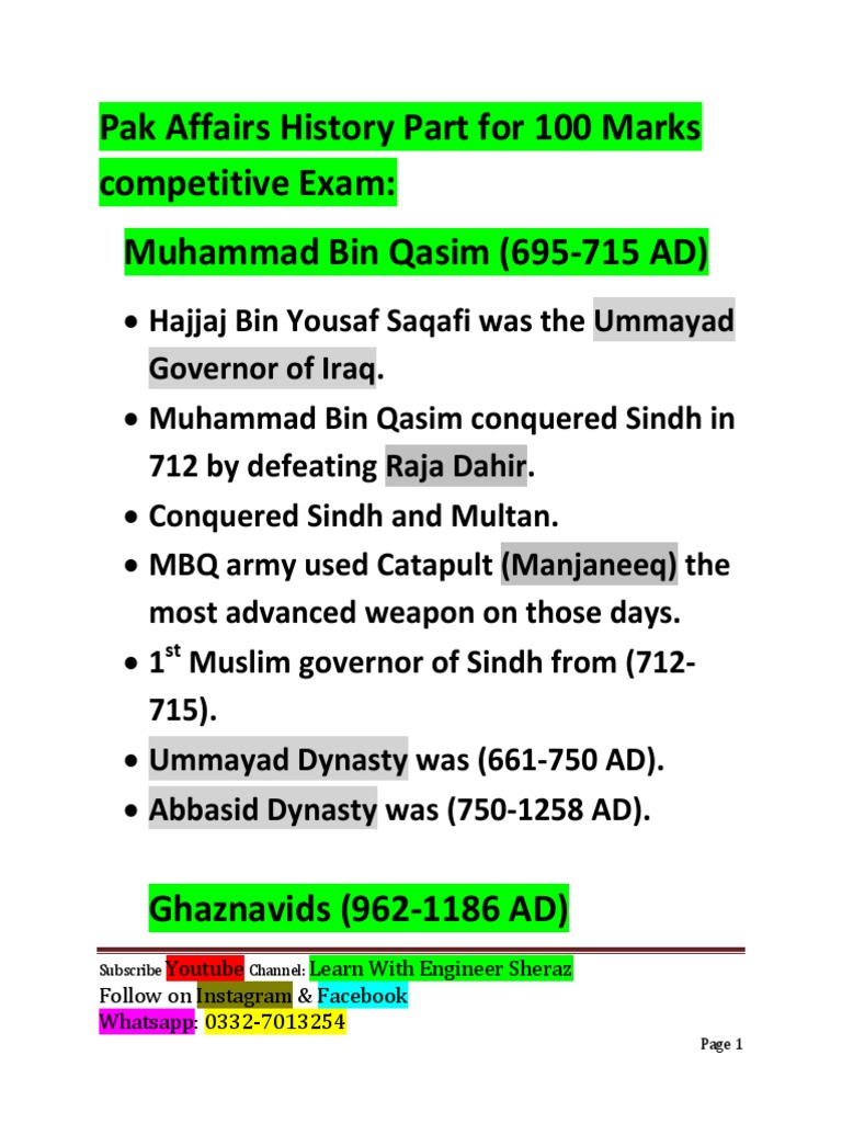 Muslim Rule in India: 712-1857 Overview | PDF | Mughal Empire | Timurid ...