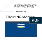 Training Manual: Deped Computerization Program Monitoring System (DCPMS)