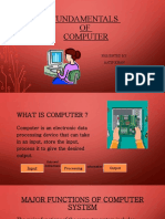 Fundamentals OF Computer: Presented By: Aatif Khan