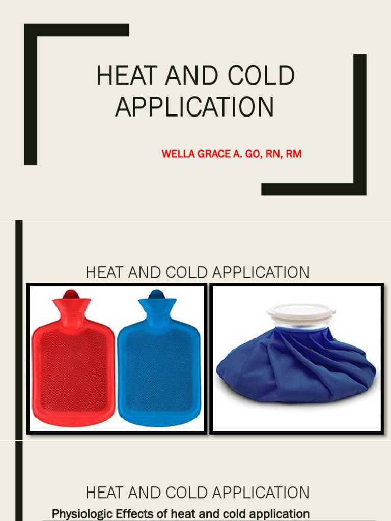 Heat and Cold Application PDF Edema Inflammation