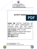 Activity Design. Virtual Conference