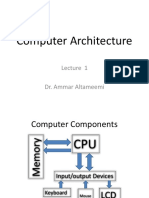 Computer Architecture Lecture 1 Components and CPU Architecture