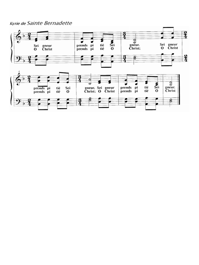 Kyrie Messe de Sainte Bernadette PDF
