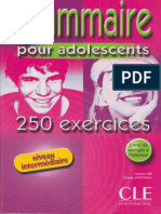 Grammaire Pour Adolescentd NI 250 - Exercices