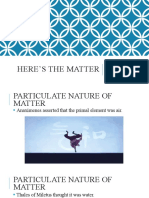 Lesson 1 on the Particulate Nature of Matter