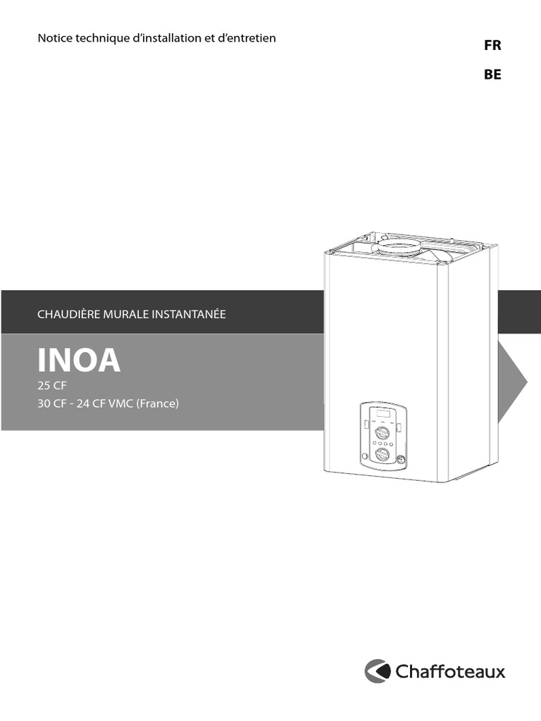 Notice Chaudière Chaffoteaux Inoa 25 CF PDF Chaudière Ventilation — free download
