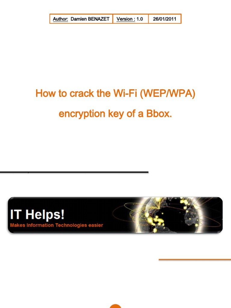 How To Crack The WiFi of A Bbox PDF Wi Fi Computer Architecture