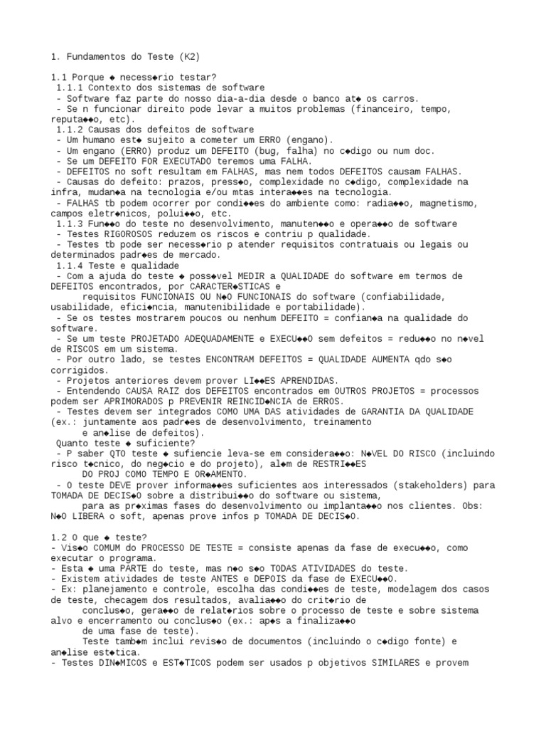 Fundamentos do Teste de Software | PDF | Testes de software | Ciclo de ...