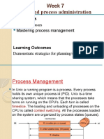 User and Process Administration: Objectives