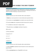Exercícios Sobre Uso Dos Verbos