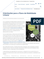 Orientações para o Plano de Mobilidade Urbana - Português (Brasil)