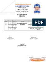 Calendario - Liga - Valera Oficial Jornada 05