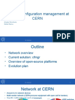 Network Configuration Management at Cern: Arkadiy Shevrikuko Stefan Stancu